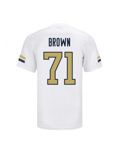 Georgia Tech Adidas Football Student Athlete 71 Jordan Brown White Football Jersey Comparez et commandez 