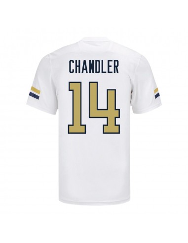 Georgia Tech Adidas Football Student Athlete 14 Nehemiah Chandler White Football Jersey est présent 