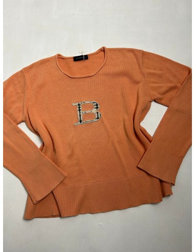 Orange cotton B logo knitted jumper (S) les ctes