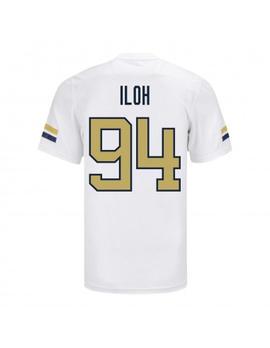 Georgia Tech Adidas Football Student Athlete 94 Uche Iloh White Football Jersey de la marque