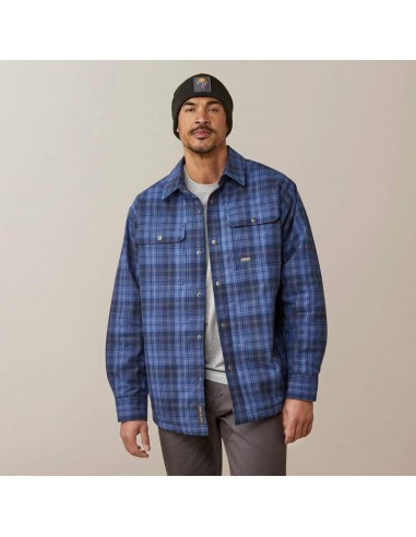 Rebar Flannel Insulated Shirt Jacket - Coastal Blue Plaid Comment ça marche