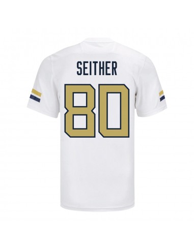 Georgia Tech Adidas Football Student Athlete 80 Brett Seither White Football Jersey d'Europe débarque