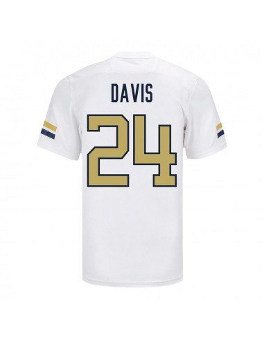 Georgia Tech Adidas Football Student Athlete 24 Trenton Davis White Football Jersey 2024