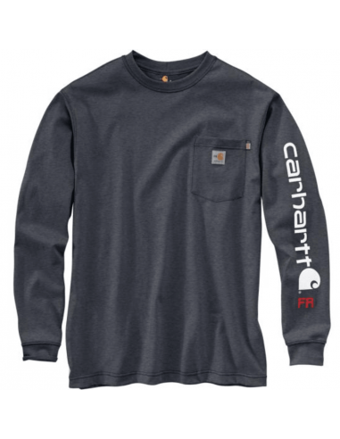 FR Force Long Sleeve Logo T-Shirt - Granite Heather 50% de réduction en Octobre 2024