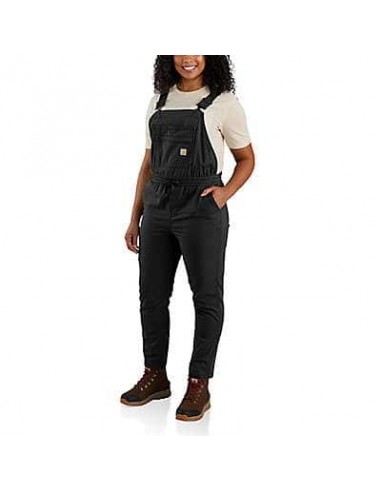 Women's Force Relaxed Fit Ripstop Bib Overall - Black Voir les baskets