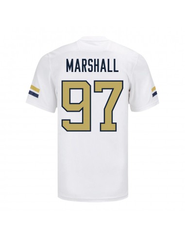 Georgia Tech Adidas Football Student Athlete 97 Landen Marshall White Football Jersey en ligne des produits 