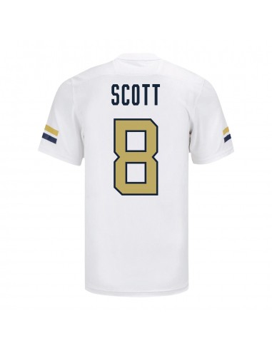 Georgia Tech Adidas Football Student Athlete 8 Makius Scott White Football Jersey Comment ça marche