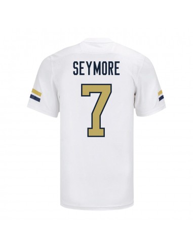 Georgia Tech Adidas Football Student Athlete 7 Taye Seymore White Football Jersey rembourrage situé sous