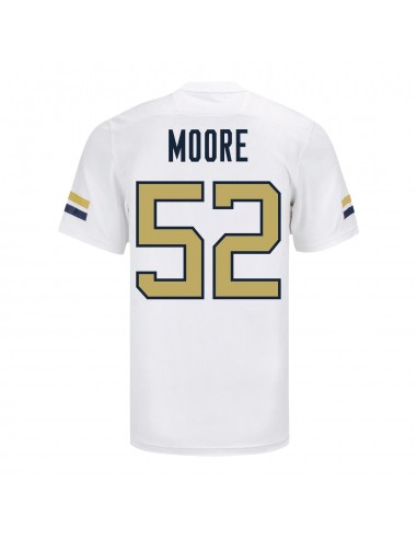 Georgia Tech Adidas Football Student Athlete 52 Harrison Moore White Football Jersey Par le système avancé 