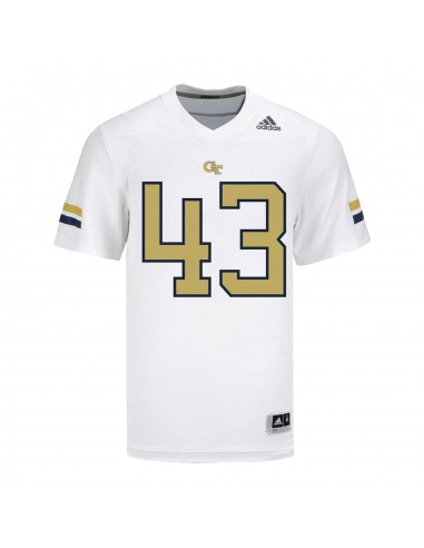 Georgia Tech Adidas Football Student Athlete 43 David Shanahan White Football Jersey l'achat 