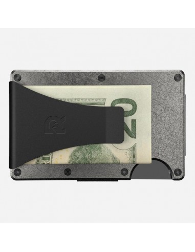 Titanium Stonewashed Minimalist Wallet - Money Clip la chaussure