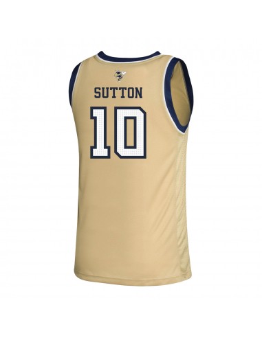 Georgia Tech Adidas Men's Basketball Student Athlete Sand Jersey 10 Darrion Sutton Paris Déstockage Promo