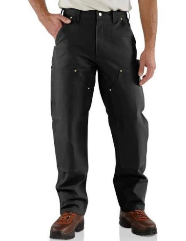 Men's Loose-Fit Firm Duck Double-Front Work Pants - Black pas cher