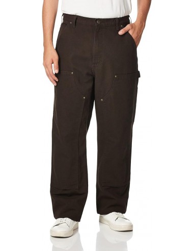 B136 - Washed Duck Double Front Dungaree - Dark Brown Véritable concentré