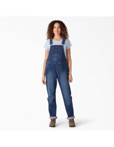 Women’s Denim Boyfriend Fit Bib Overalls - Retro Stonewashed sur le site 