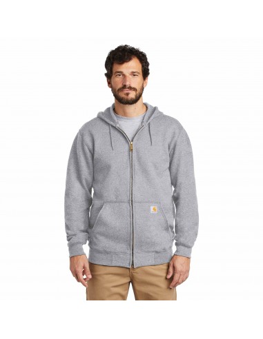 K122 Loose Fit Midweight Full-Zip Sweatshirt - Heather Grey des créatures d'habitude