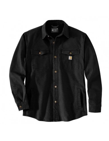 Montana Rugged Flex Loose Fit Heavyweight Duck Shirt Jac - Black livraison gratuite