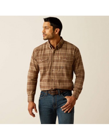 Rebar Flannel DuraStretch Work Shirt Long Sleeve - Chocolate Chip meilleur choix