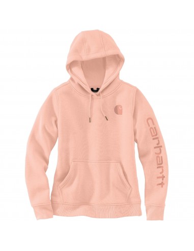 Spring 2024 102791 - Women's relaxed fit midweight logo sleeve graphic hoodie - Tropical Peach Le MVP de beaucoup