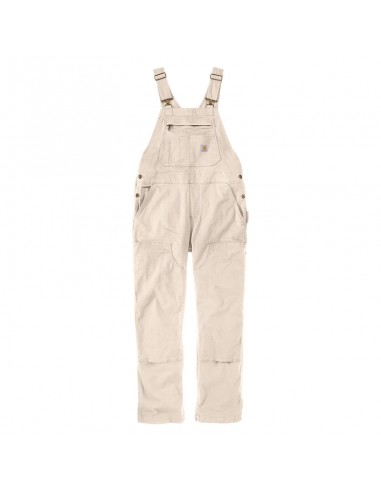 Women's Rugged Flex Loose Fit Canvas Bib Overall - Natural en linge