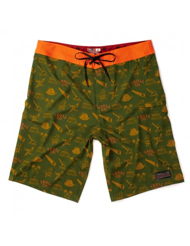 Lumberjack Boardshort: Green/Orange 2023