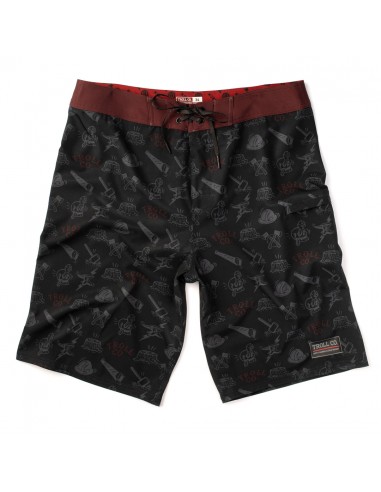 Lumberjack Boardshort: Maroon, Black Livraison rapide