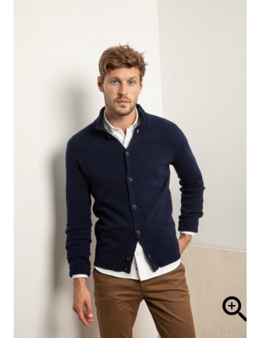 Cardigan OTTOMAN Navy s'inspire de l'anatomie humaine