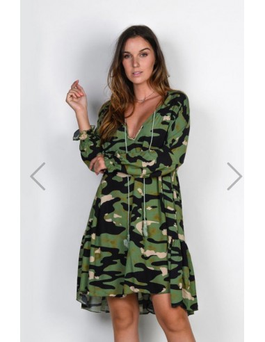 Robe ALEXIA Militaire Pour