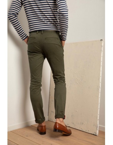 Pantalon Chino WALTER Vert Kaki de la marque