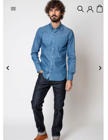 Chemise La W SELVEDGE Bleu à prix réduit toute l'année